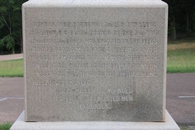 Battery I, Fourth U.S. Artillery Marker. Click for full size. Battery I, Fourth U.S. Artillery Marker image. Click for full size.