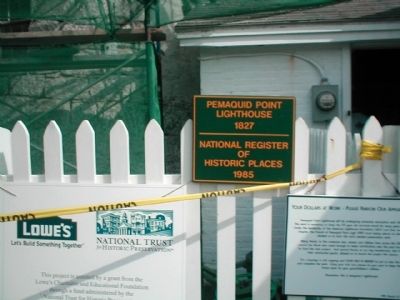 Pemaquid Point Lighthouse Marker. Click for full size. Pemaquid Point Lighthouse Marker image. Click for full size.