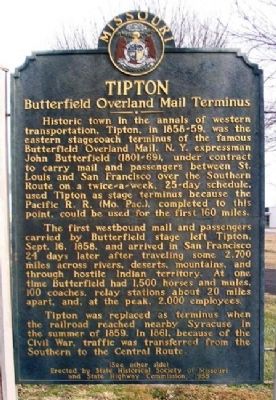 Tipton Marker (Front) image. Click for full size.