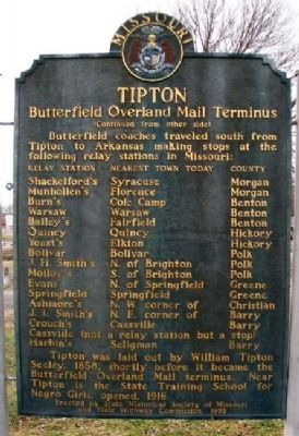 Tipton Marker Reverse. Click for full size. Tipton Marker Reverse image. Click for full size.
