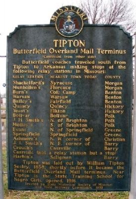 Tipton Marker (Back) image. Click for full size.