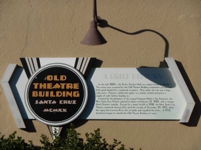 Old Theatre Building Marker image. Click for full size.