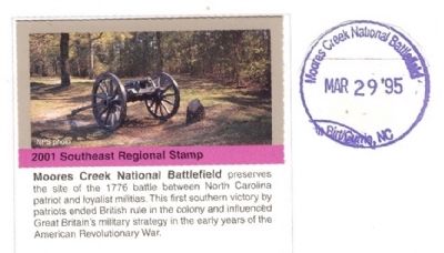 Battle of Moore's Creek Bridge Stamp image. Click for full size.