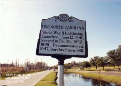 USS North Carolina Marker image. Click for full size.