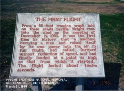 The First Flight Marker image. Click for full size.
