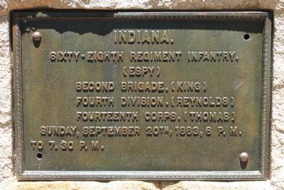 68th Indiana Infantry Marker. Click for full size. 68th Indiana Infantry Marker image. Click for full size.