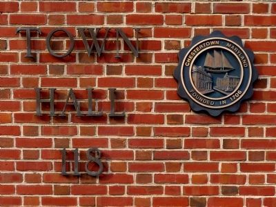 Chestertown Town Hall sign image. Click for full size.