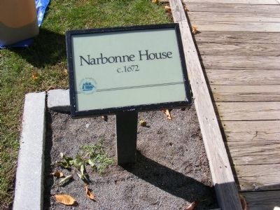 Narbonne House Marker. Click for full size. Narbonne House Marker image. Click for full size.