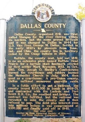 Dallas County Marker (front) image. Click for full size.