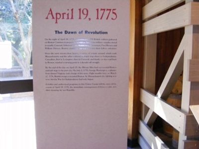 April 19, 1775-The Dawn of Revolution Marker image. Click for full size.