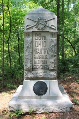 98th Ohio Infantry Marker. Click for full size. 98th Ohio Infantry Marker image. Click for full size.