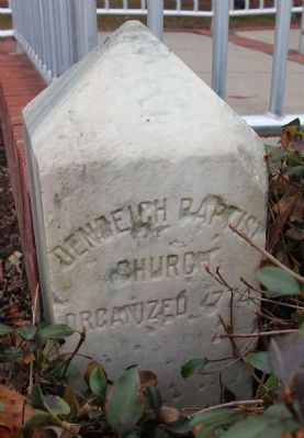 Denbigh Baptist Church Foundings Stone image. Click for full size.