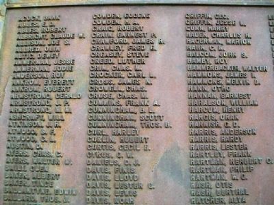 Polk County, Mo., WWI Honored Vets. Click for full size. Polk County, Mo., WWI Honored Vets image. Click for full size.