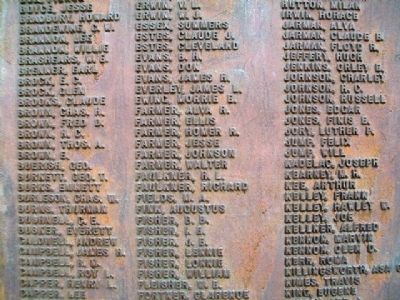 Polk County, Mo., WWI Honored Vets. Click for full size. Polk County, Mo., WWI Honored Vets image. Click for full size.