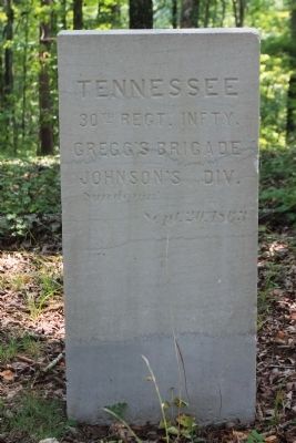 30th Tennessee Infantry Marker image. Click for full size.