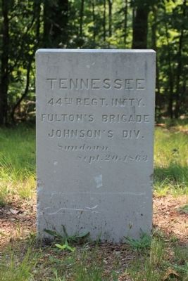 44th Tennessee Infantry Marker. Click for full size. 44th Tennessee Infantry Marker image. Click for full size.