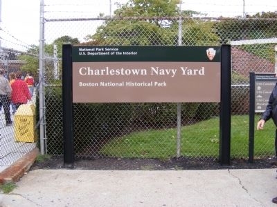 Gate One, Charlestown Navy Yard Marker image. Click for full size.
