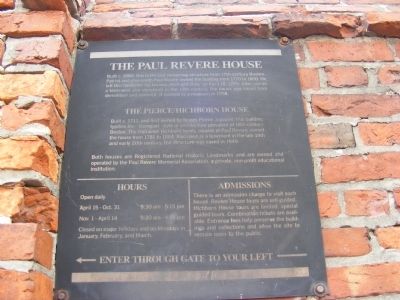 The Paul Revere House Marker image. Click for full size.