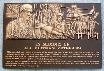 All Vietnam Veterans Memorial Marker. Click for full size. All Vietnam Veterans Memorial Marker image. Click for full size.