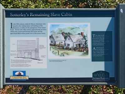 Sotterley's Remaining Slave Cabin Marker image. Click for full size.