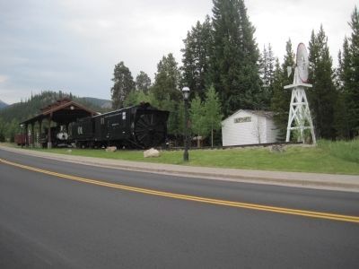 Engine No. 9 and Rotary Snowplow No. 1 at Rotary Snowplow Park. image. Click for full size.