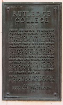 Rutledge College Marker image. Click for full size.