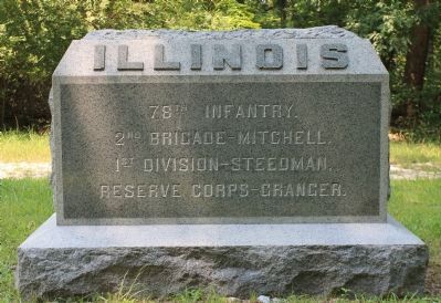 78th Illinois Infantry Marker. Click for full size. 78th Illinois Infantry Marker image. Click for full size.