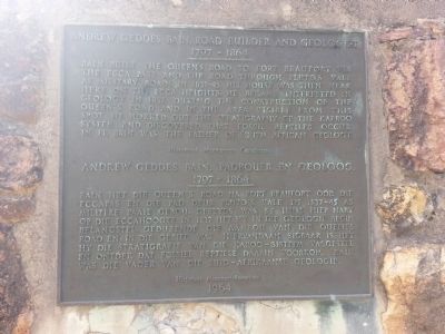 Andrew Geddes Bain, Road Builder and Geologist Marker image. Click for full size.