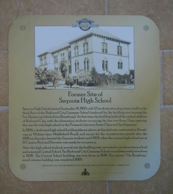 Former Site of Sequoia High School Marker image. Click for full size.