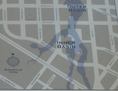 Detail from the Embarcadero Turning Basin Site Marker image. Click for full size.