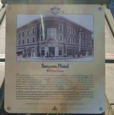 The Sequoia Hotel Marker image. Click for full size.