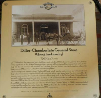 Diller-Chamberlain General Store (Quong Lee Laundry) Marker image. Click for full size.