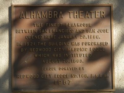 Alhambra Theater Marker image. Click for full size.