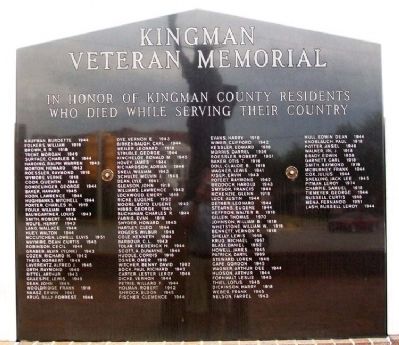 Kingman Veteran Memorial image. Click for full size.