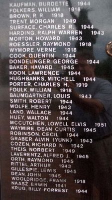 Kingman Veteran Memorial Honor Roll image. Click for full size.