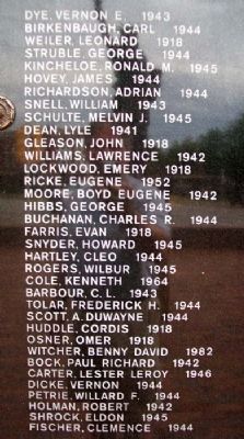 Kingman Veteran Memorial Honor Roll image. Click for full size.