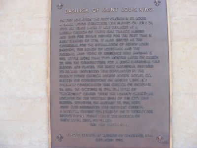 Basilica of Saint Louis, King Marker image. Click for full size.