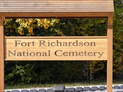 Fort Richardson National Cemetery-Gate Marker image. Click for full size.