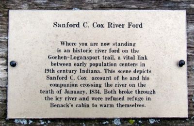 Sanford C. Cox River Ford Marker (Close-Up). Click for full size. Sanford C. Cox River Ford Marker (Close-Up) image. Click for full size.