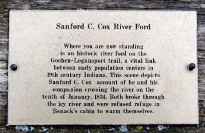 Sanford C. Cox River Ford Marker (Close-Up) image. Click for full size.