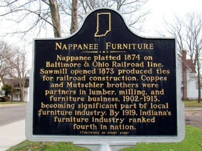 Nappanee Furniture Marker (Front) image. Click for full size.