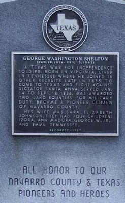 George Washington Shelton Marker image. Click for full size.