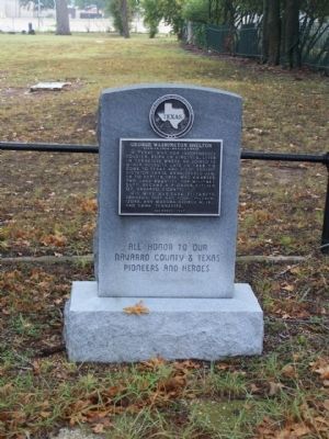 George Washington Shelton Marker. Click for full size. George Washington Shelton Marker image. Click for full size.