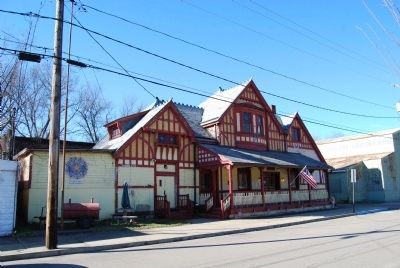 The Pittsburgh, Fort Wayne and Chicago Station and Marker. Click for full size. The Pittsburgh, Fort Wayne and Chicago Station and Marker image. Click for full size.