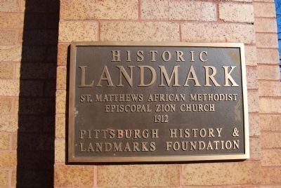Saint Matthews African Methodist Episcopal Zion Church Marker. Click for full size. Saint Matthews African Methodist Episcopal Zion Church Marker image. Click for full size.