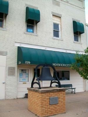 City of Norwich Fire Bell and Marker. Click for full size. City of Norwich Fire Bell and Marker image. Click for full size.
