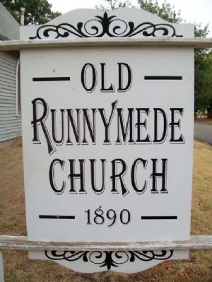 Old Runnymede Church Sign image. Click for full size.