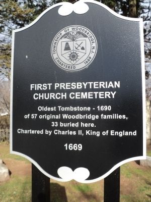 First Presbyterian Church Cemetery Marker. Click for full size. First Presbyterian Church Cemetery Marker image. Click for full size.