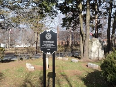 First Presbyterian Church Cemetery Marker. Click for full size. First Presbyterian Church Cemetery Marker image. Click for full size.
