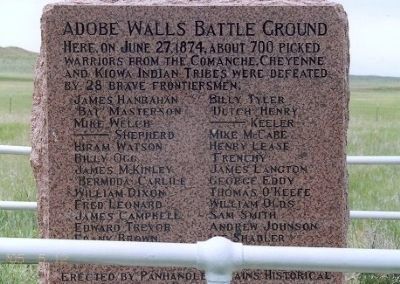 Adobe Walls Battle Ground Marker. Click for full size. Adobe Walls Battle Ground Marker image. Click for full size.